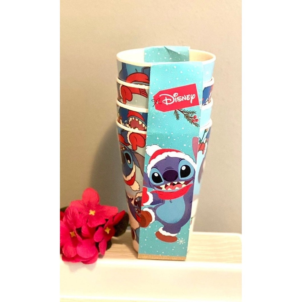 4 Lilo & Stitch Christmas Disney Bamboo Fibre EcoFriendly Cups